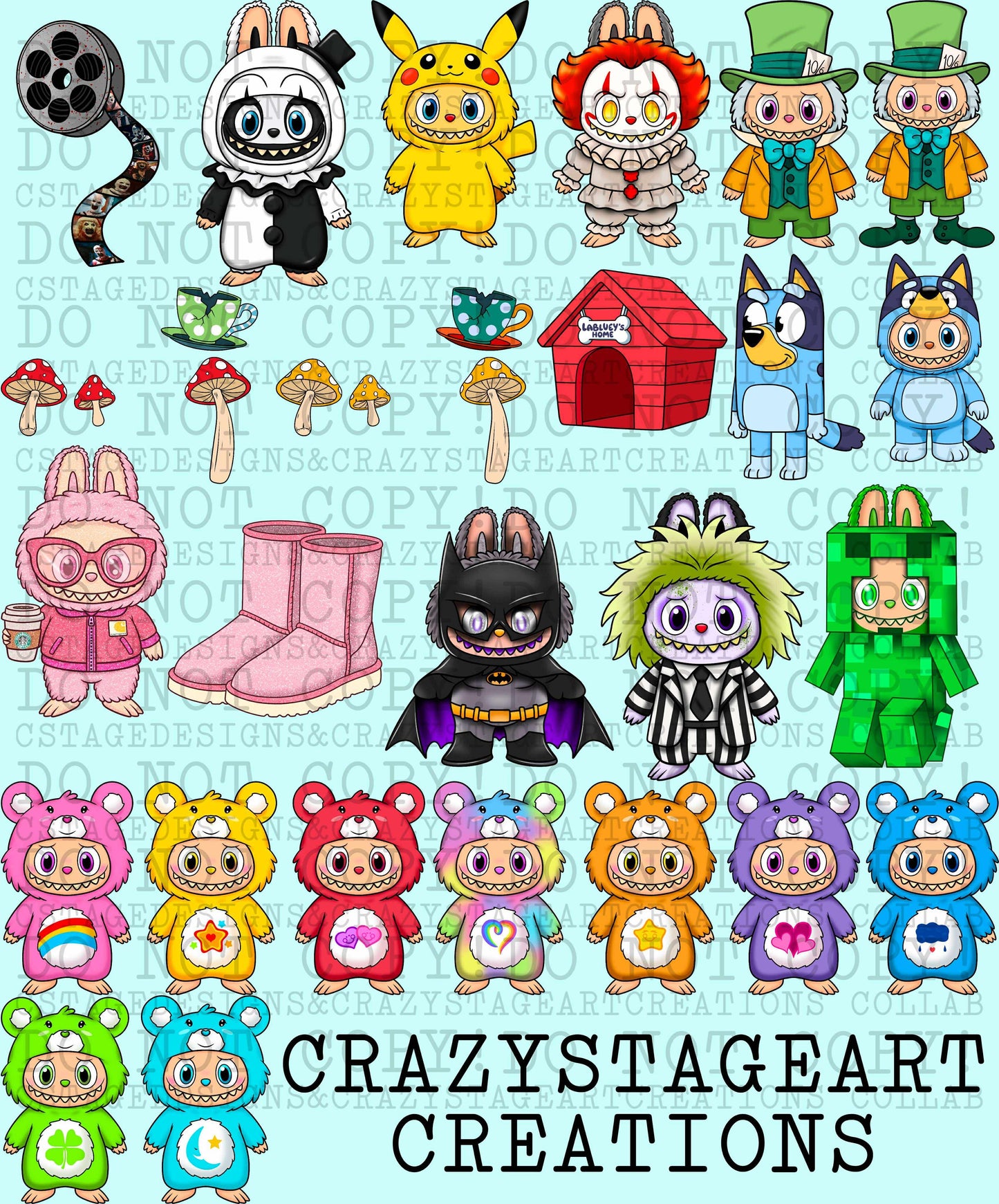 HANDDRAWN (CLIPART) LAB COLLAB CSAC & CSTAGE DESIGNS