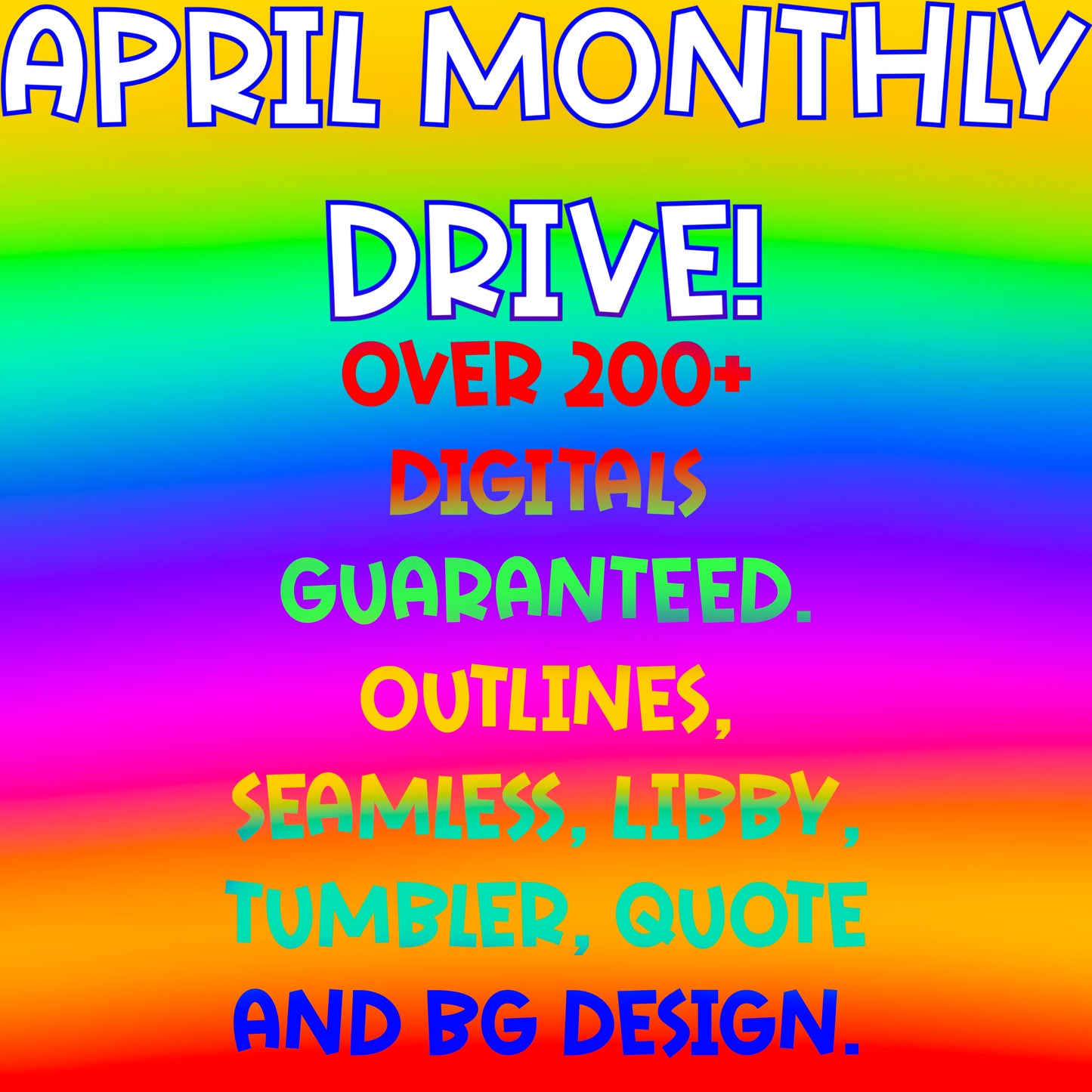 April 2024 monthly drive!!!