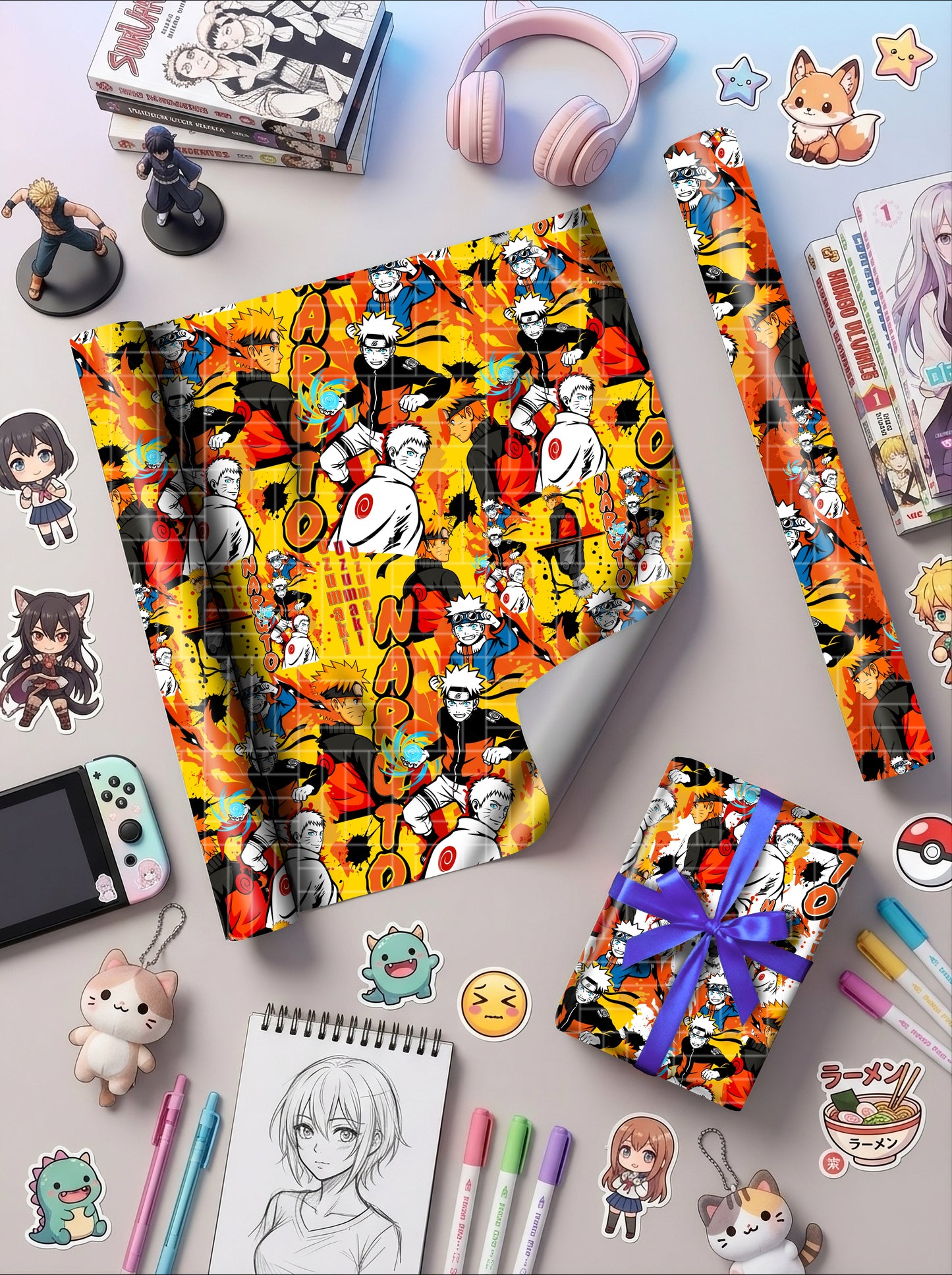 Orange Anime SEAMLESS MULTIPLE COLOR