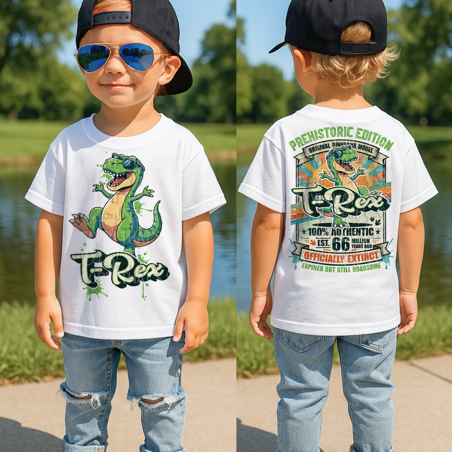 T-Rex PNG SINGLE WITH BACK