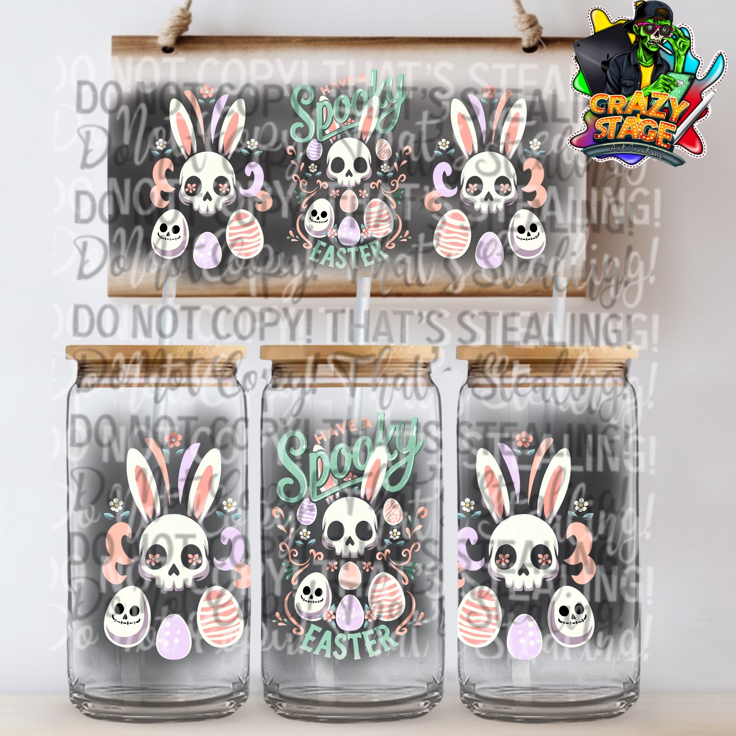 Spooky Easter 16OZ LIBBY WRAP