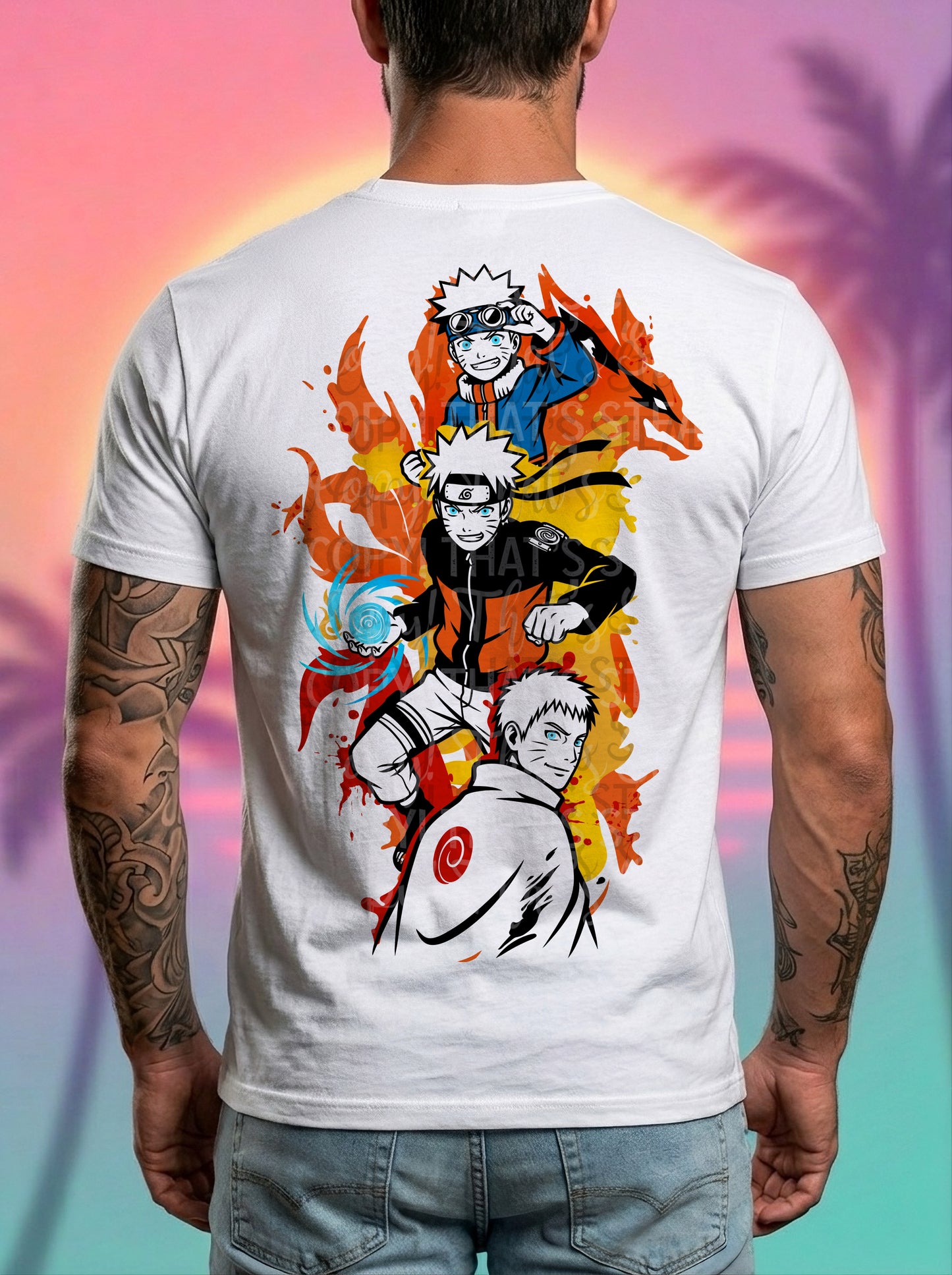 Orange Anime PNG SINGLE WITH BACK