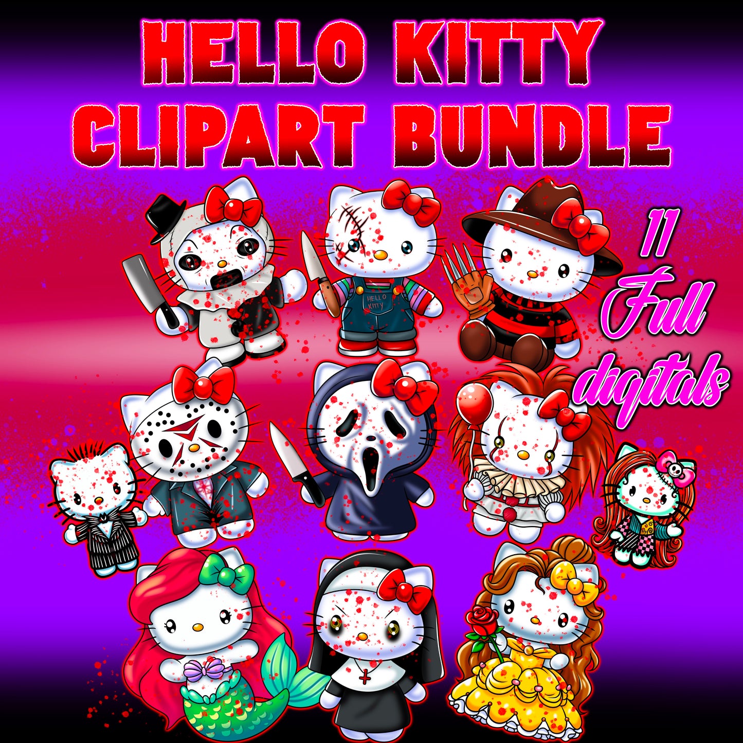 Hey cat clipart bundle