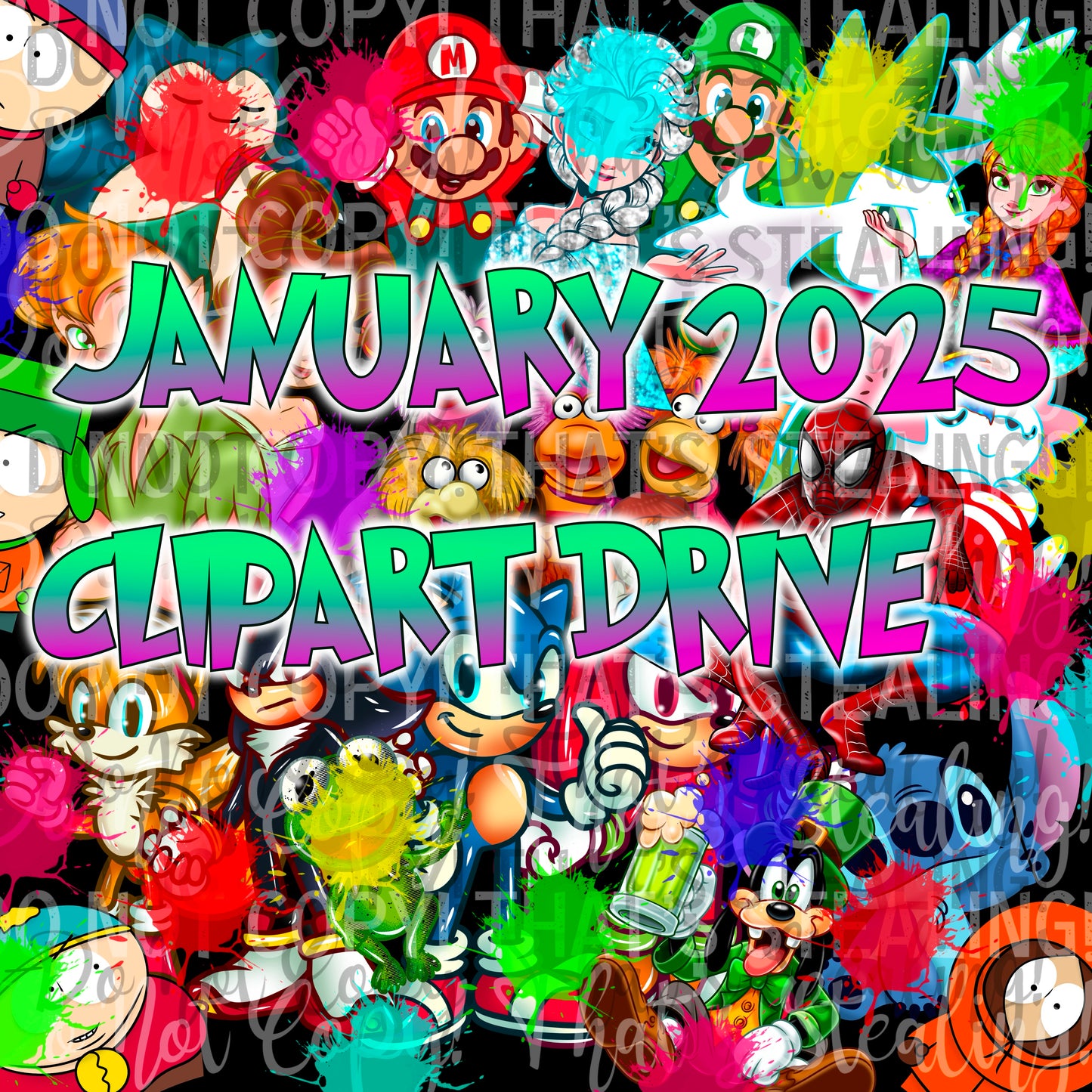 JANUARY CLIPART MONTHLY DRIVE 2025