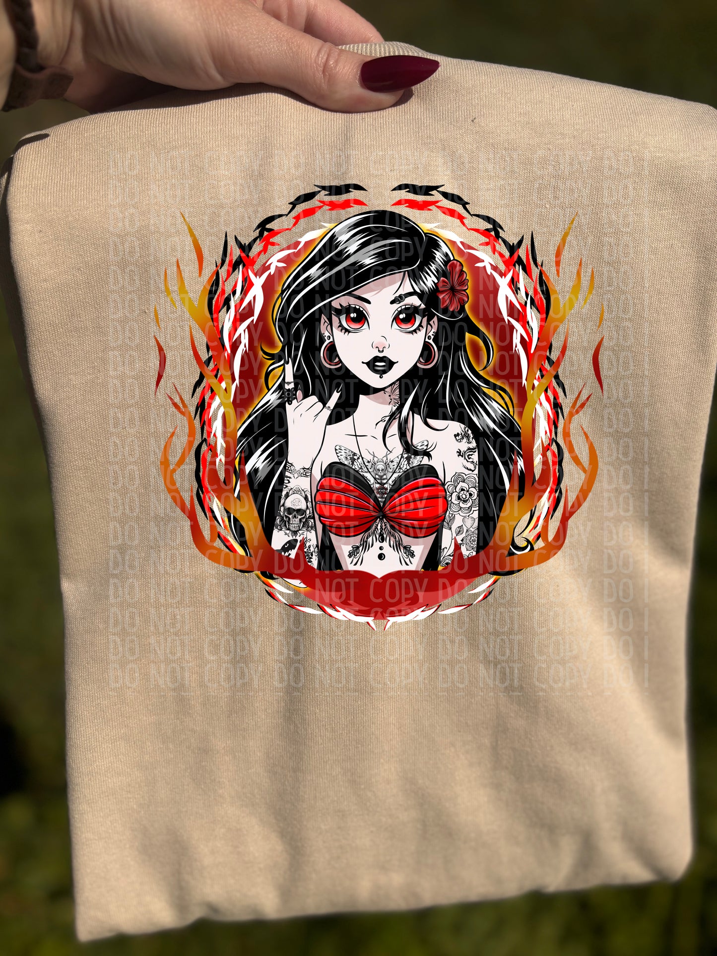 Mermaid in Flames PNG SINGLE