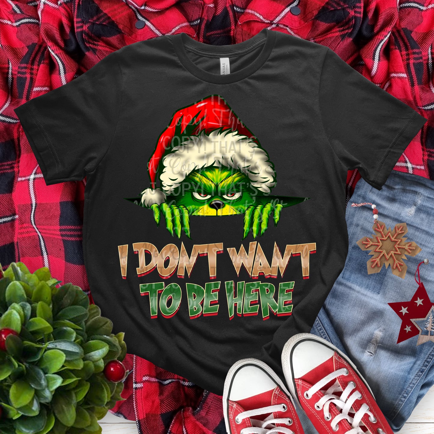 Green mean Christmas pocket png