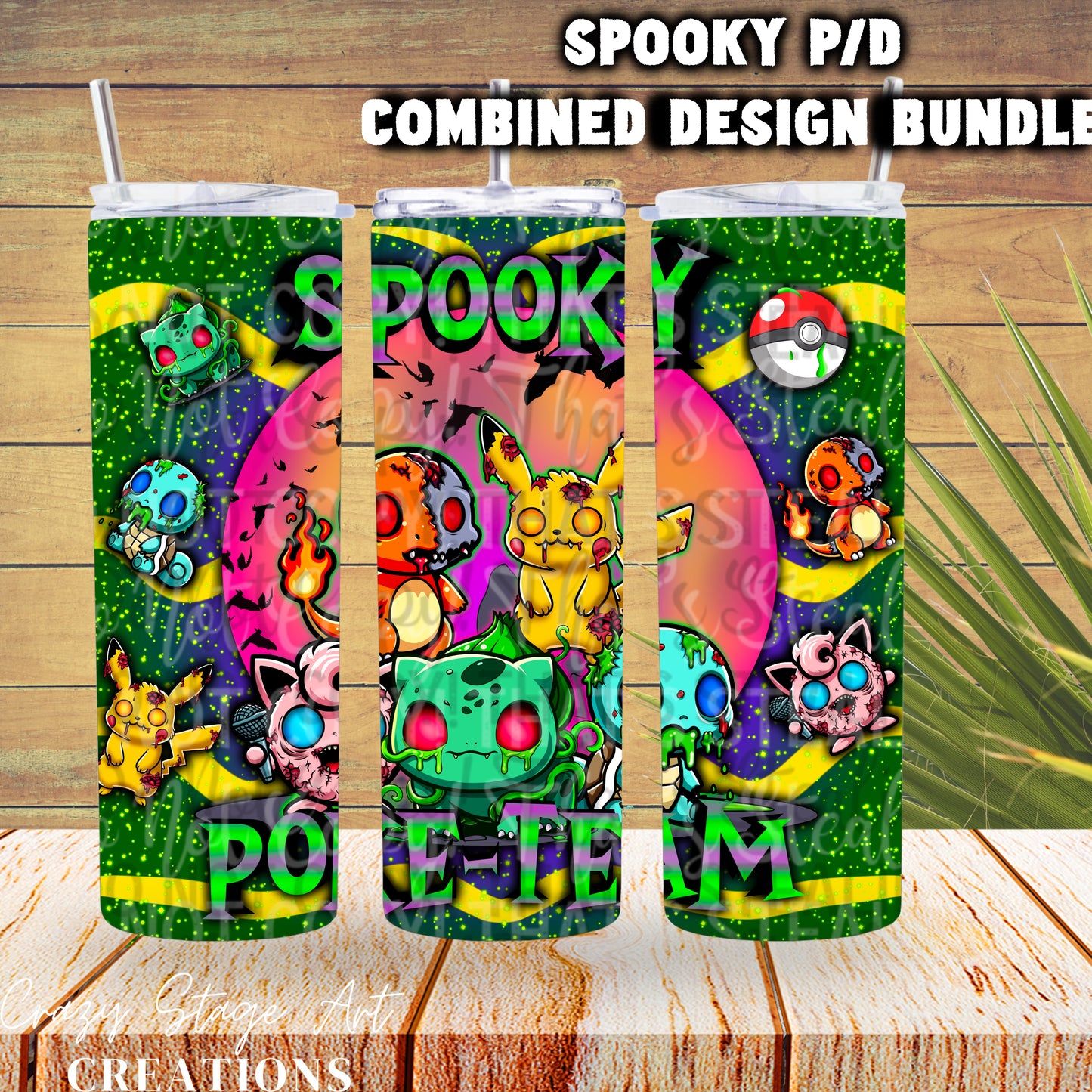 Spooky P/D COMBINED BUNDLE clipart included