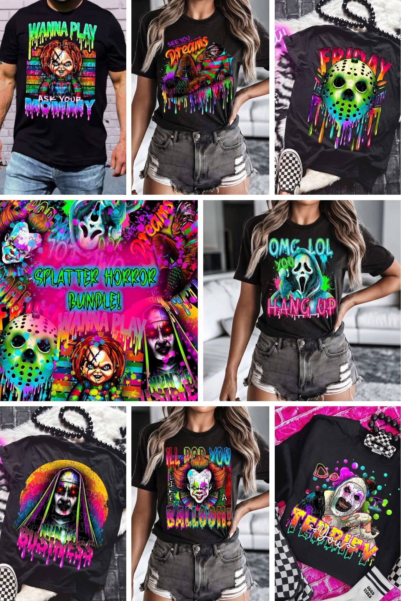 Splatter Horror bundle PNGs