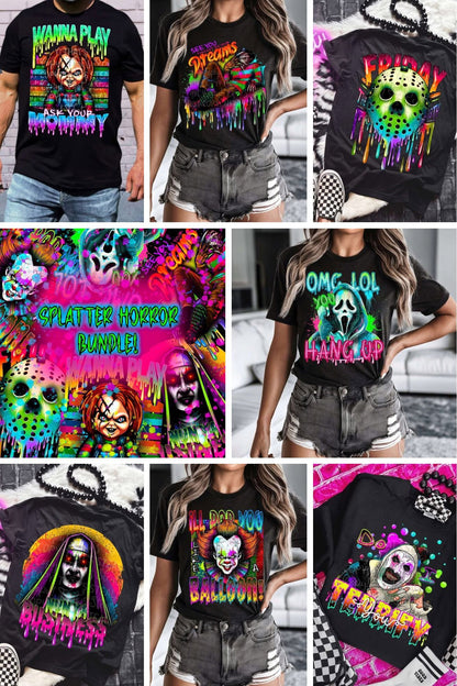Splatter Horror bundle PNGs
