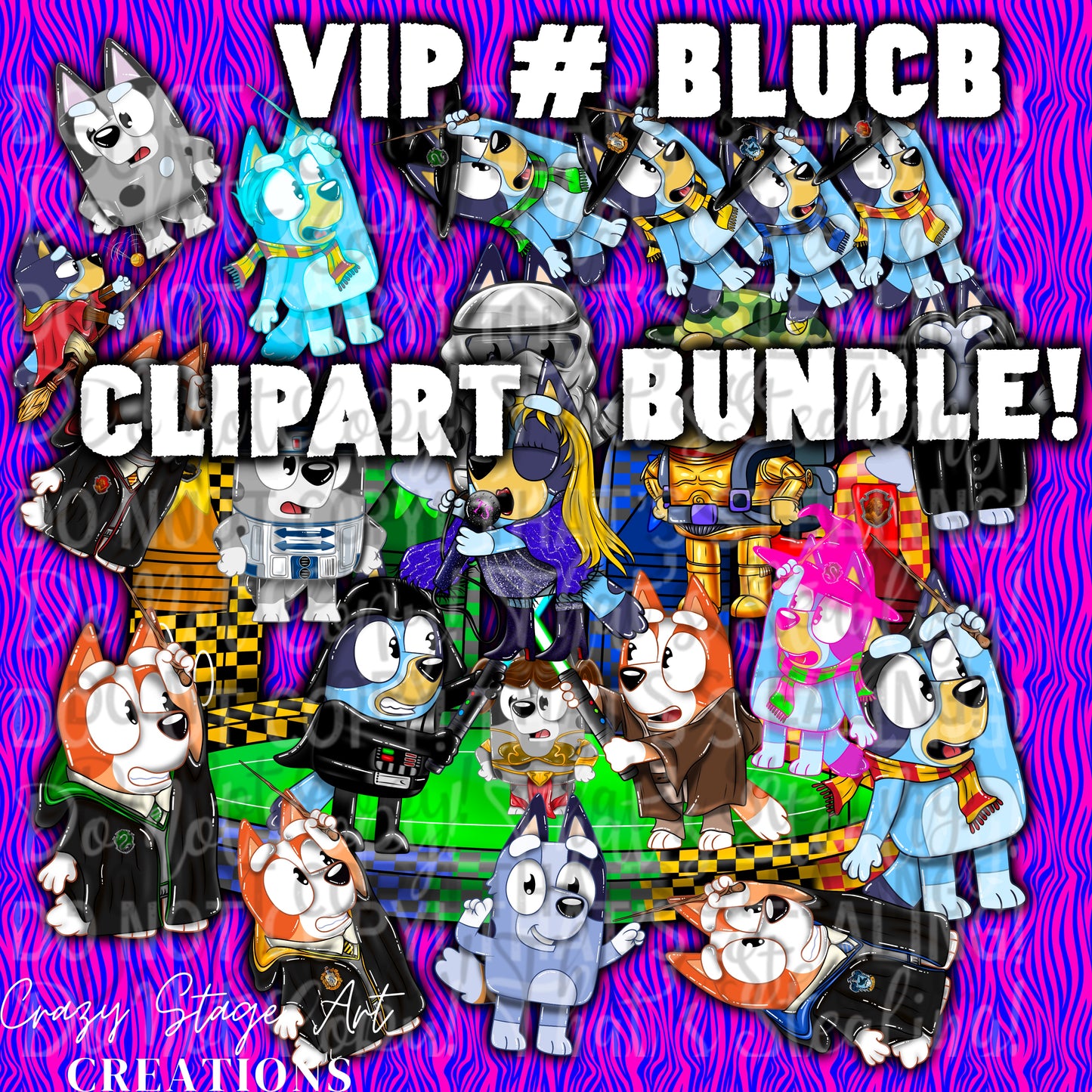 VIP # BLUCB clipart bundle