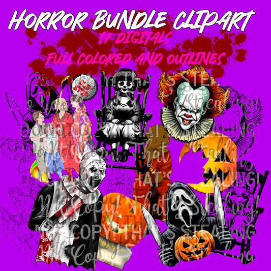 Horror bundle clipart