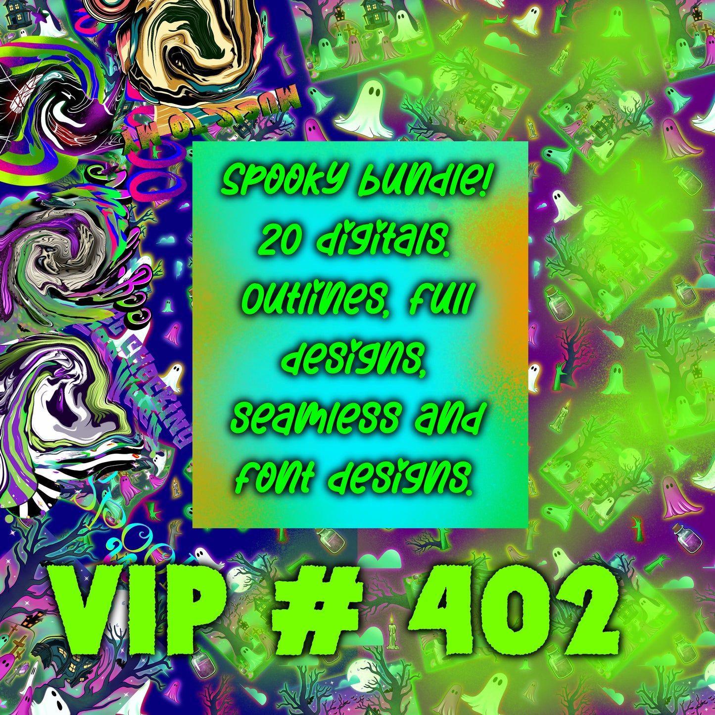 VIP # 402 spooky bundle PNGs