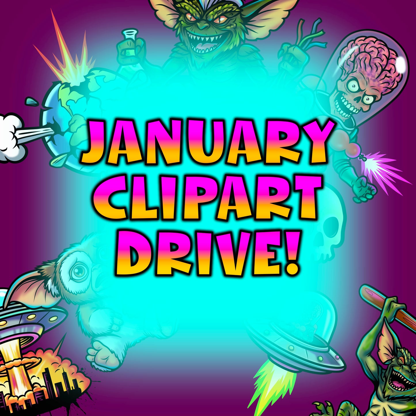 JANUARY CLIPART MONTHLY DRIVE 2026
