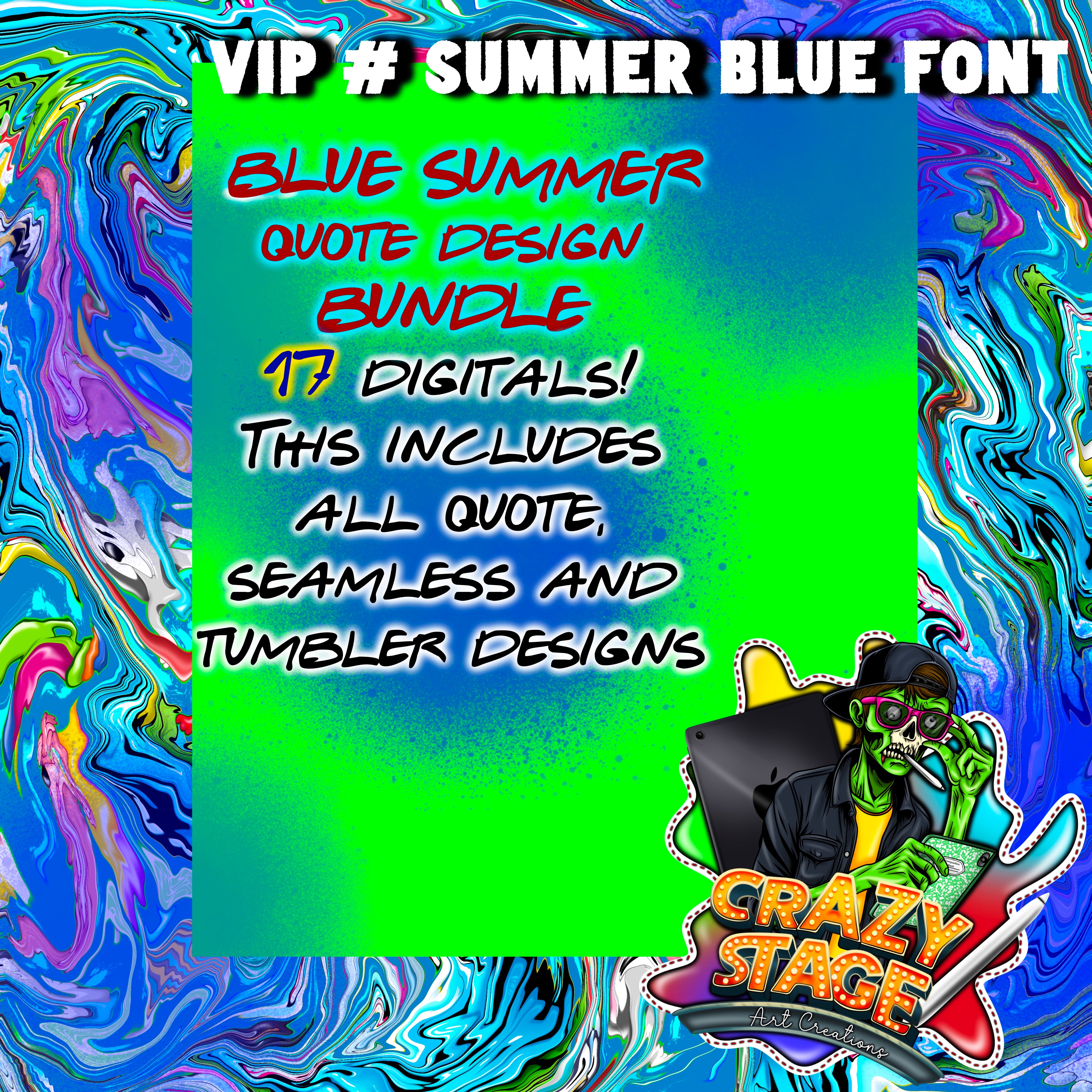 Summer Vips VIP # SUMMER FONT – CrazyStageArtCreations