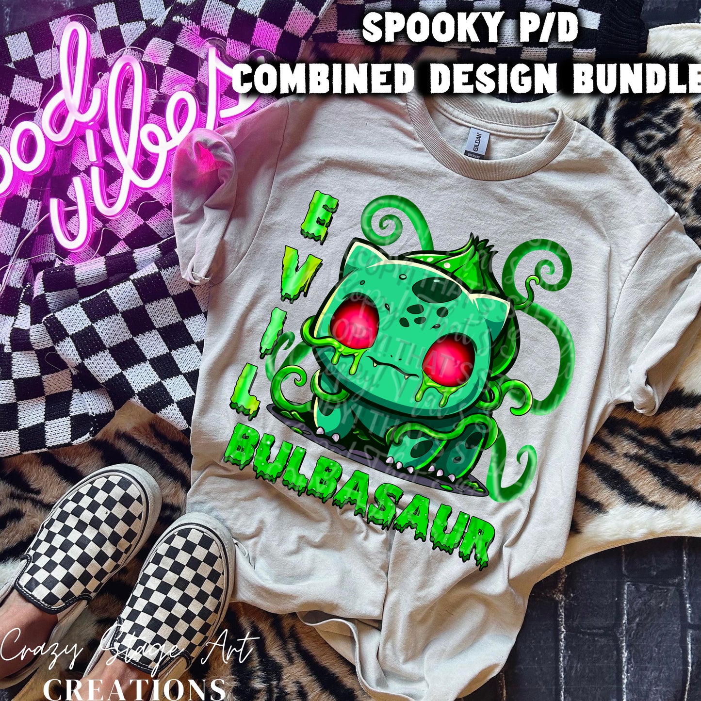 Spooky P/D COMBINED BUNDLE clipart included