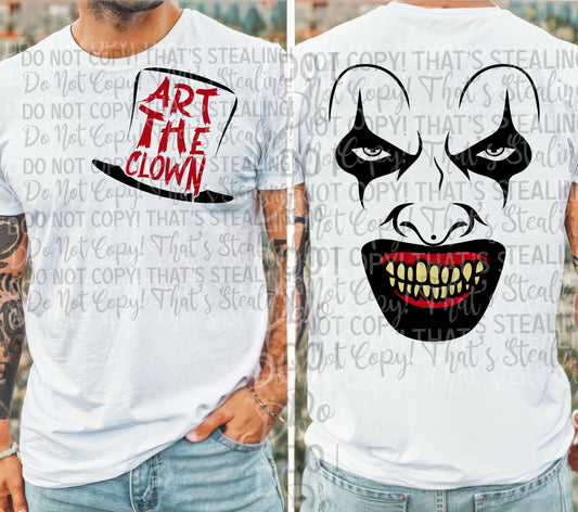 White and black clown PNG