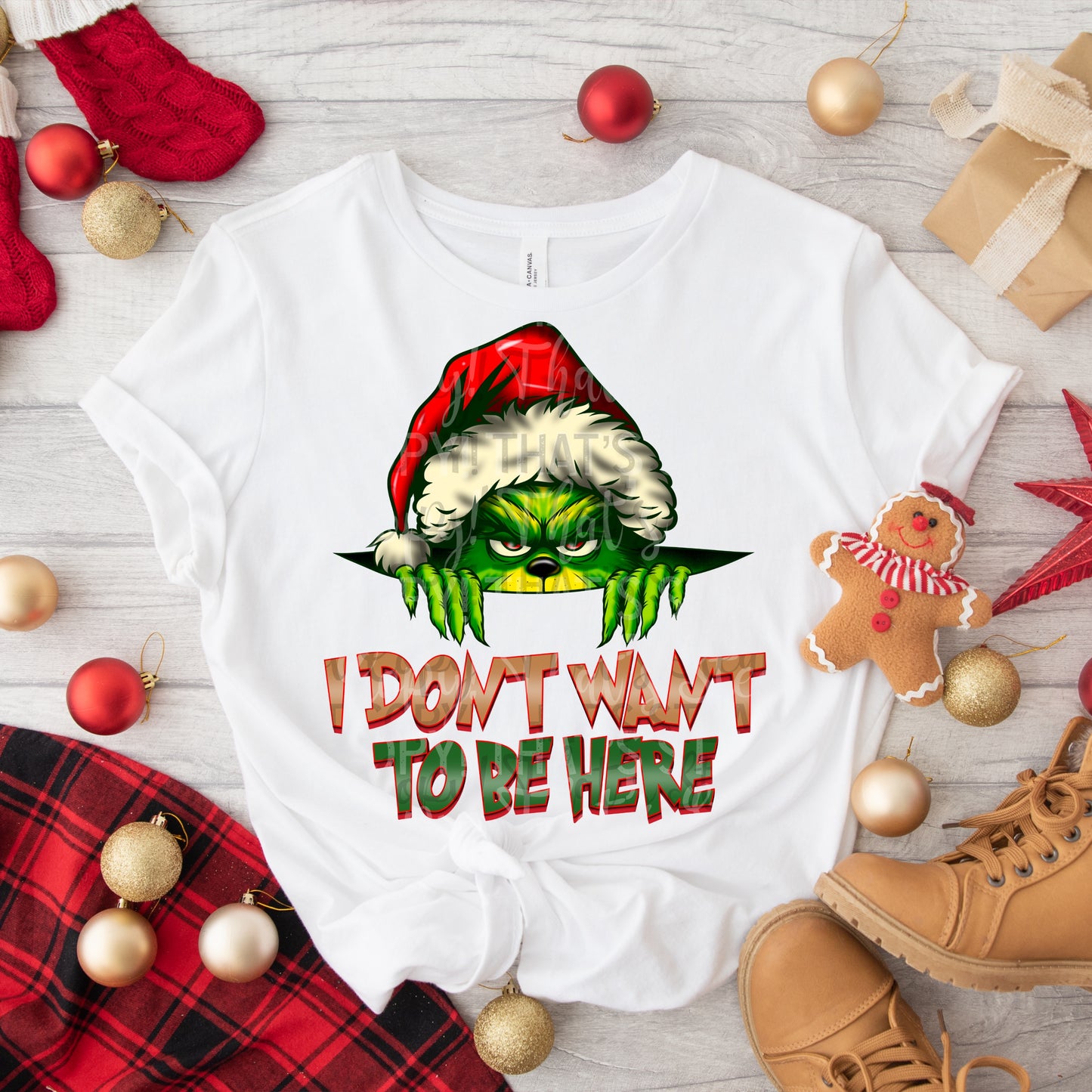 Green mean Christmas pocket png