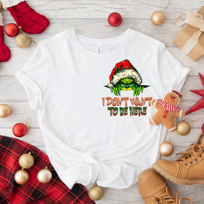 Green mean Christmas pocket png