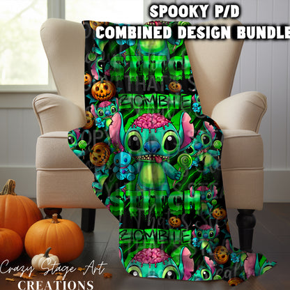 Spooky P/D COMBINED BUNDLE clipart included