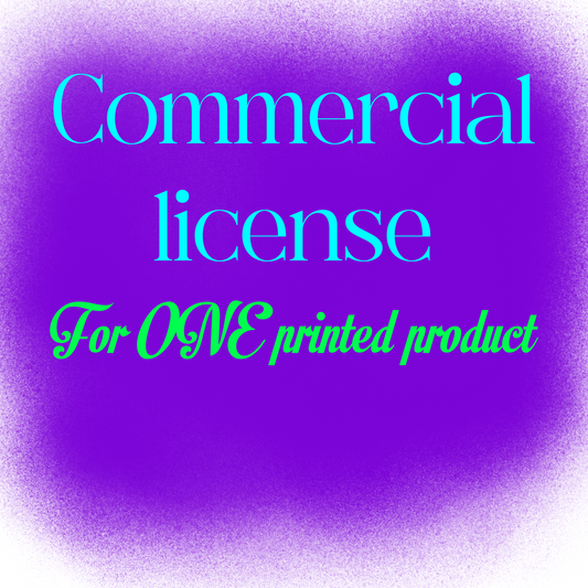 Commercial license for ONE printed product