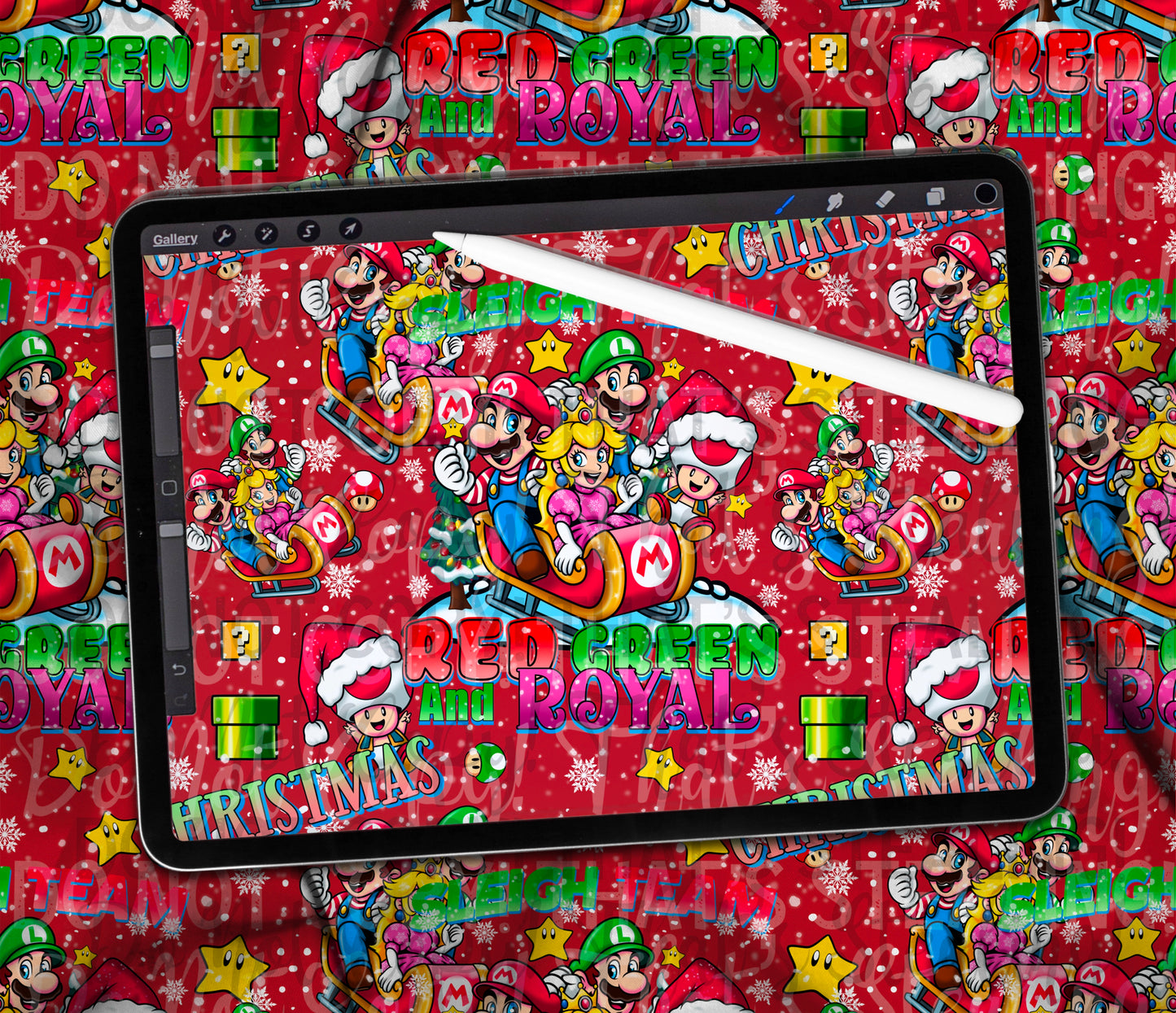 Red Green & Royal SEAMLESS MULTIPLE COLOR