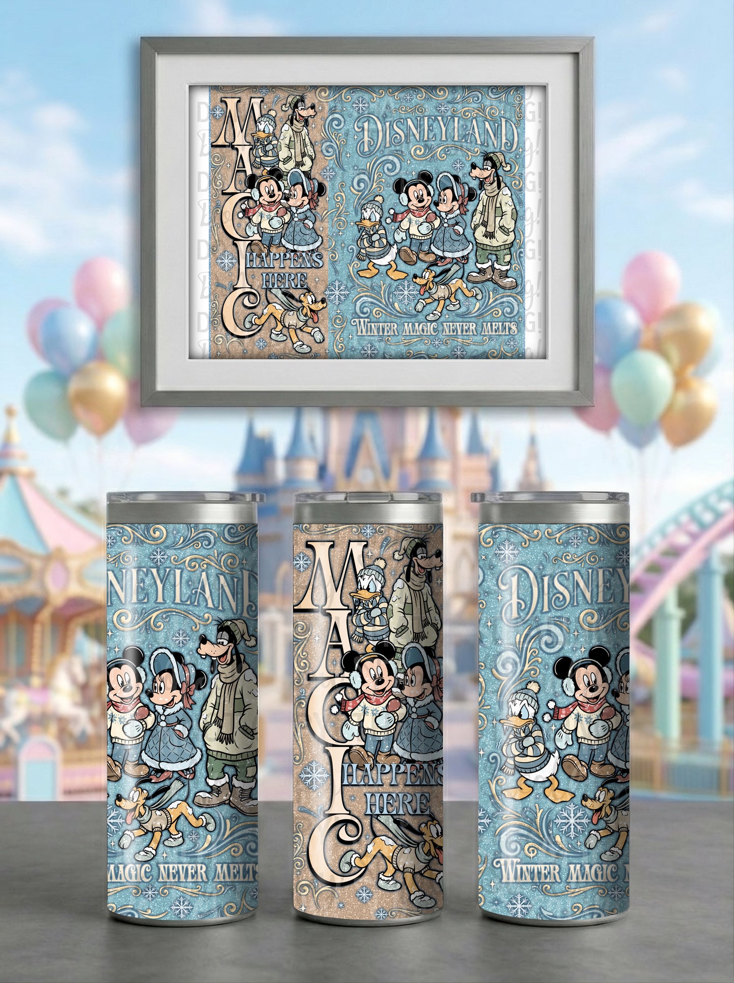 (3) Winter Magic Never Melts DL TUMBLER
