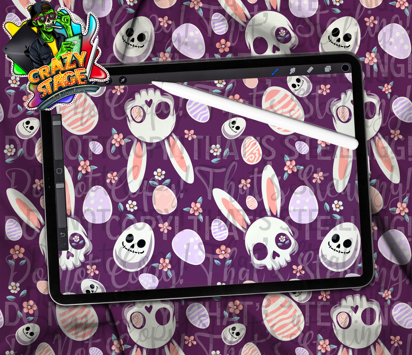 Spooky Easter SEAMLESS MULTIPLE COLORS