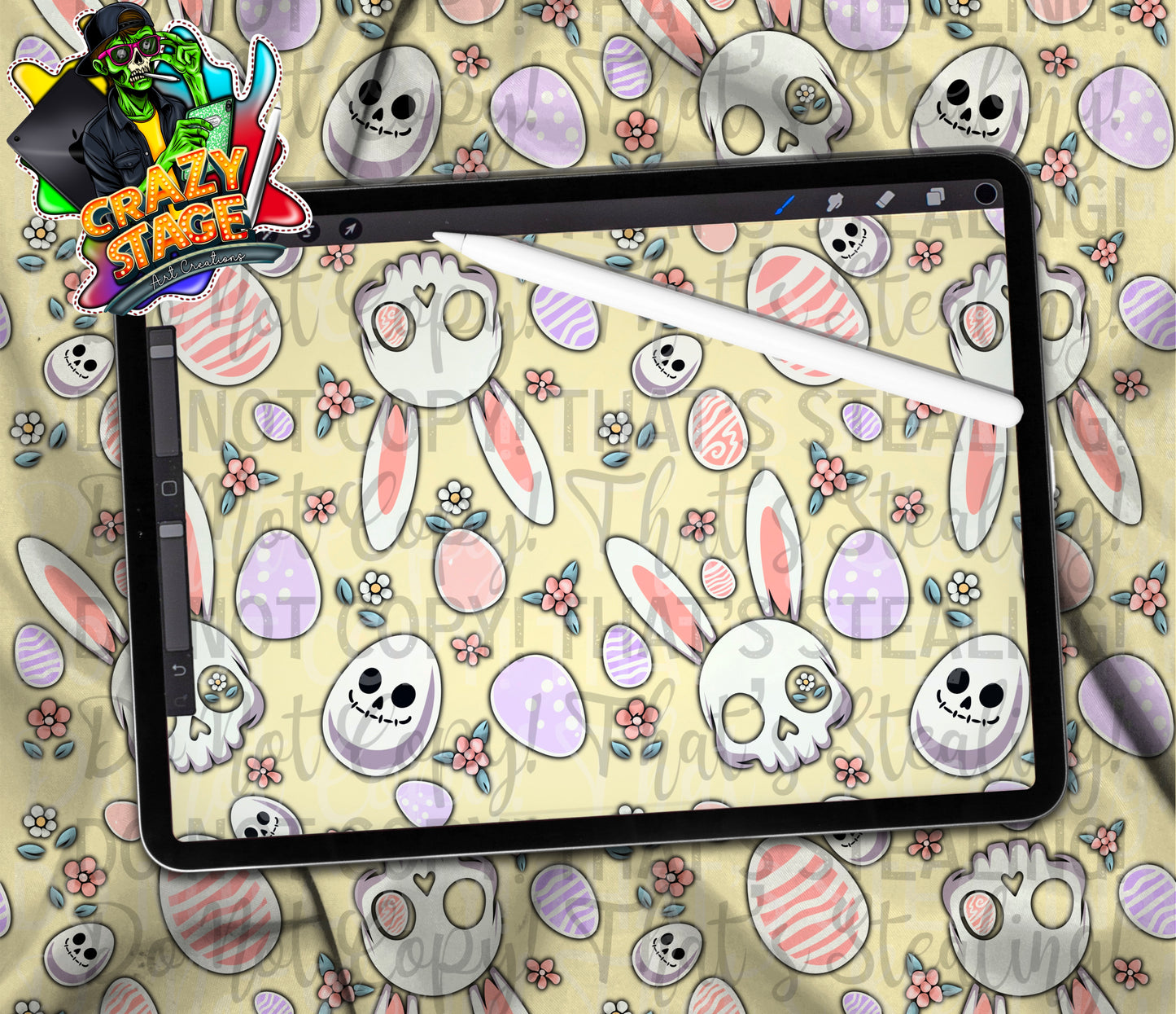 Spooky Easter SEAMLESS MULTIPLE COLORS