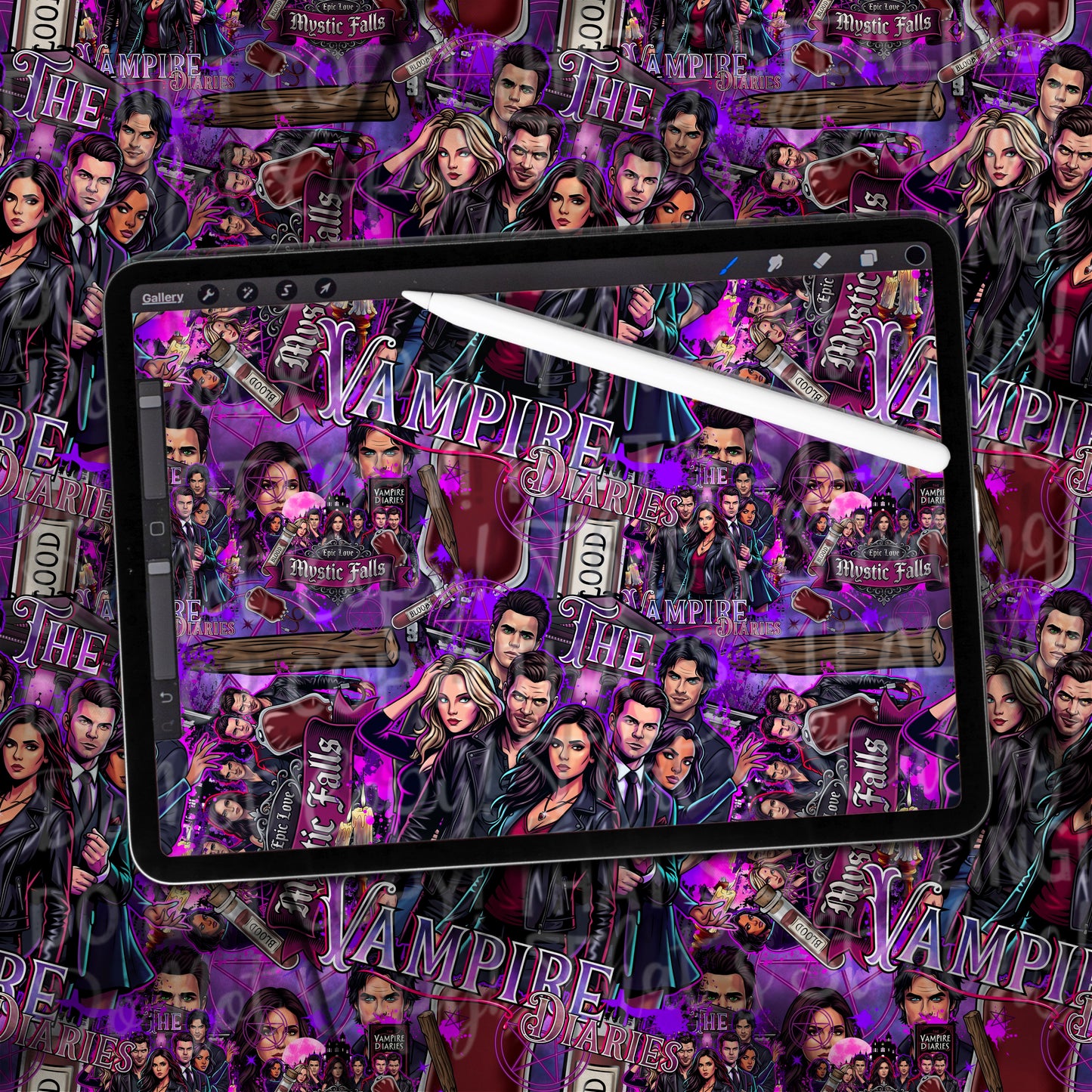 Mystic Falls SEAMLESS MULTIPLE COLOR