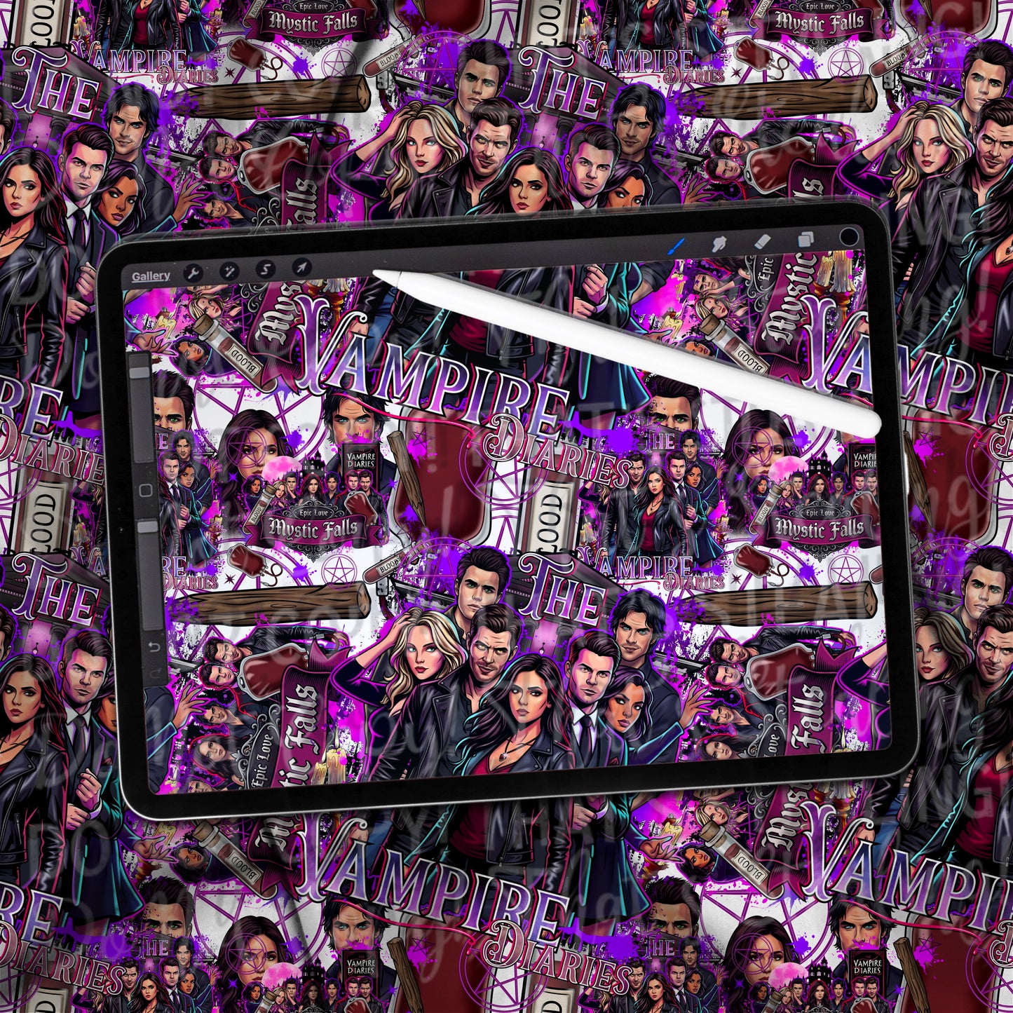 Mystic Falls SEAMLESS MULTIPLE COLOR
