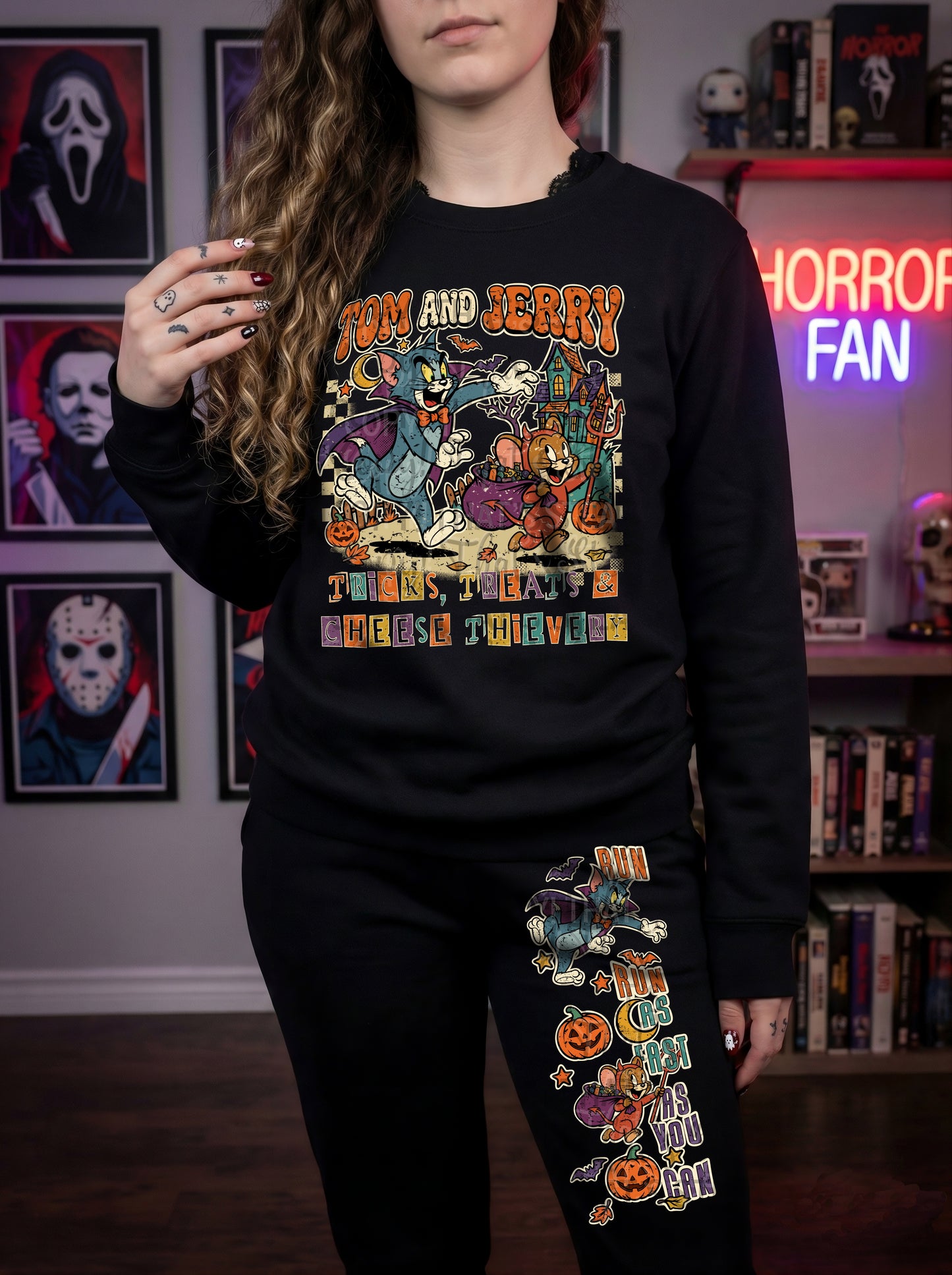 Cat & Mouse Halloween PNG SINGLE WITH SLEEVE